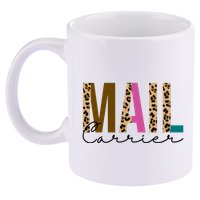 Mail Carrier Leopard Cute Gift 11oz C Handle Ceramic Mug