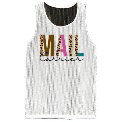 Mail Carrier Leopard Cute Gift Mesh Reversible Basketball Jersey Tank