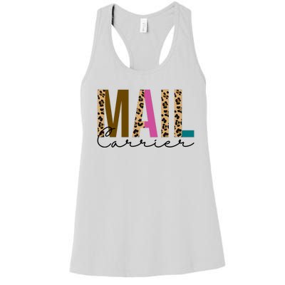 Mail Carrier Leopard Cute Gift Women's Racerback Tank