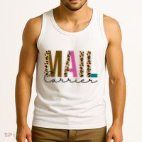 Mail Carrier Leopard Cute Gift Tank Top
