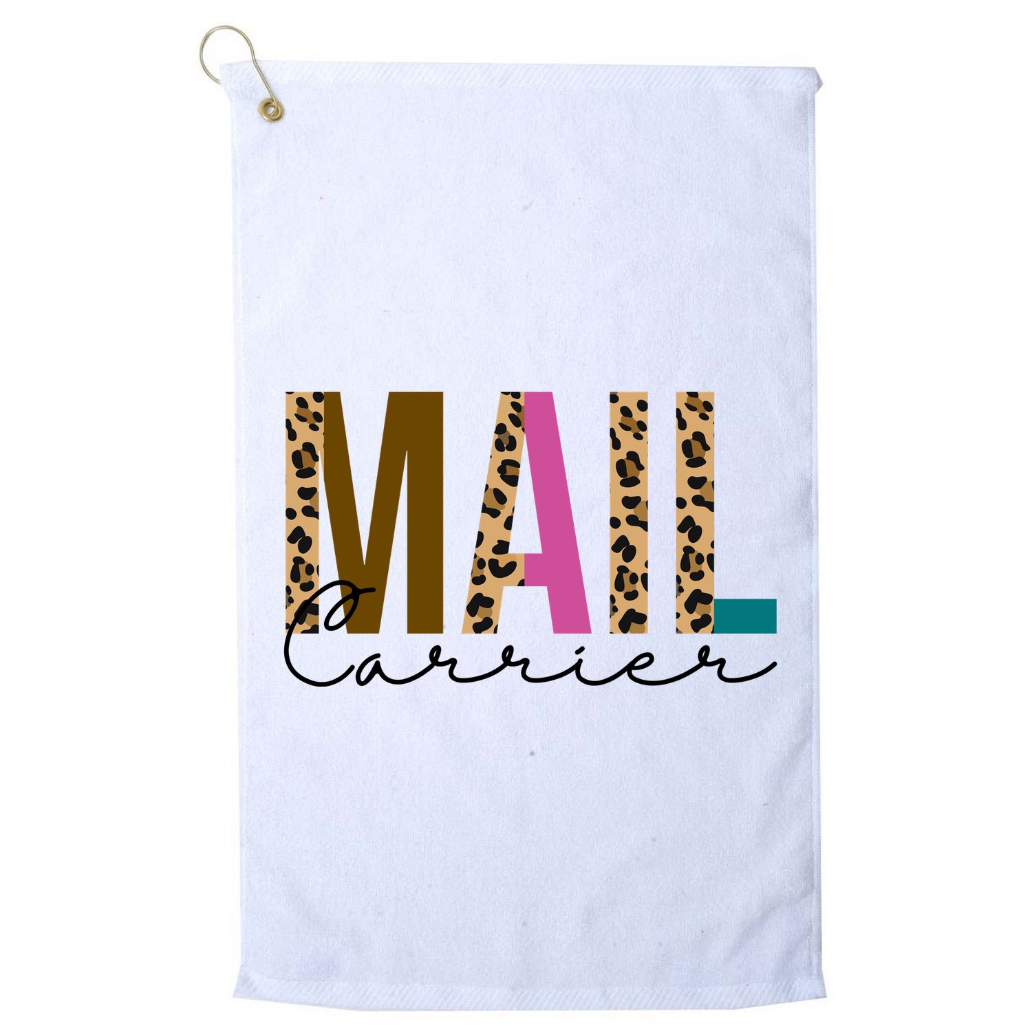 Mail Carrier Leopard Cute Gift Golf Towel