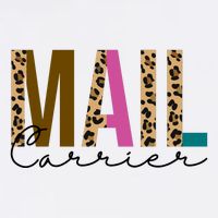 Mail Carrier Leopard Cute Gift Women's V-Neck T-Shirt