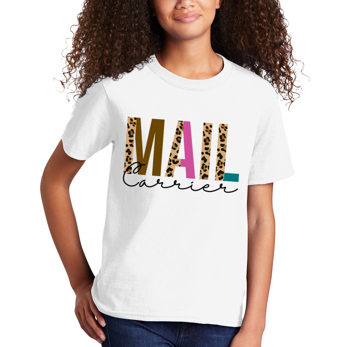 Mail Carrier Leopard Cute Gift Kids T-Shirt