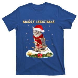 Merry Christmas Love Cat Cat Wearing A Santa Hat Meaningful Gift T-Shirt