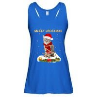 Merry Christmas Love Cat Cat Wearing A Santa Hat Meaningful Gift Ladies Essential Flowy Tank