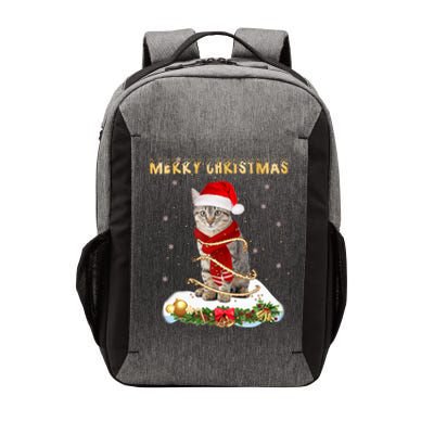 Merry Christmas Love Cat Cat Wearing A Santa Hat Meaningful Gift Vector Backpack