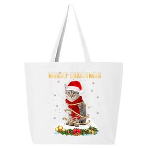 Merry Christmas Love Cat Cat Wearing A Santa Hat Meaningful Gift 25L Jumbo Tote