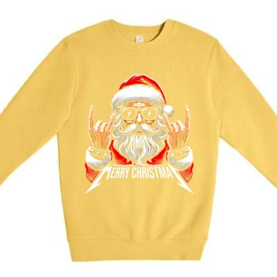 Merry Christmas Lights Red Santa Hat Xmas Family Premium Crewneck Sweatshirt