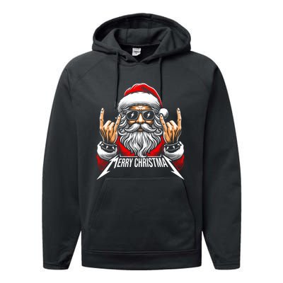 Merry Christmas Lights Red Santa Hat Xmas Family Performance Fleece Hoodie