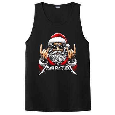 Merry Christmas Lights Red Santa Hat Xmas Family PosiCharge Competitor Tank