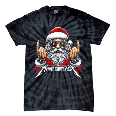 Merry Christmas Lights Red Santa Hat Xmas Family Tie-Dye T-Shirt