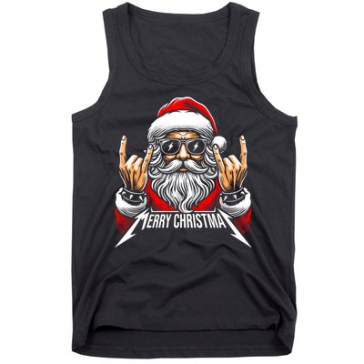 Merry Christmas Lights Red Santa Hat Xmas Family Tank Top