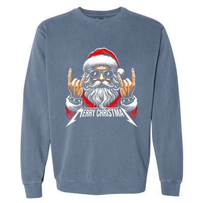 Merry Christmas Lights Red Santa Hat Xmas Family Garment-Dyed Sweatshirt