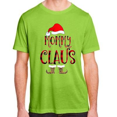 Mommy Claus Leopard Christmas Pajama Santa Gift For Mama Gift Adult ChromaSoft Performance T-Shirt