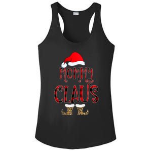 Mommy Claus Leopard Christmas Pajama Santa Gift For Mama Gift Ladies PosiCharge Competitor Racerback Tank