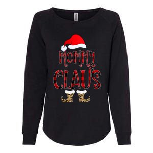 Mommy Claus Leopard Christmas Pajama Santa Gift For Mama Gift Womens California Wash Sweatshirt