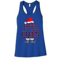 Mommy Claus Leopard Christmas Pajama Santa Gift For Mama Gift Women's Racerback Tank