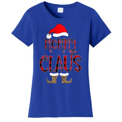 Mommy Claus Leopard Christmas Pajama Santa Gift For Mama Gift Women's T-Shirt