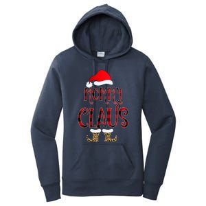 Mommy Claus Leopard Christmas Pajama Santa Gift For Mama Gift Women's Pullover Hoodie