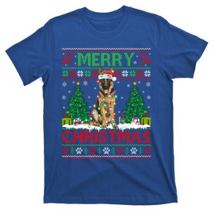 Merry Christmas Lighting Ugly Ger Shepherd Christmas Cool Gift T-Shirt