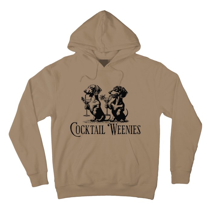 Martini Cocktail Lover Dachshund Cocktail Weenies Dachshund Gift Hoodie