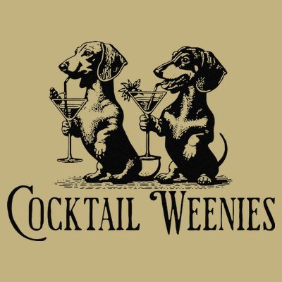 Martini Cocktail Lover Dachshund Cocktail Weenies Dachshund Gift T-Shirt