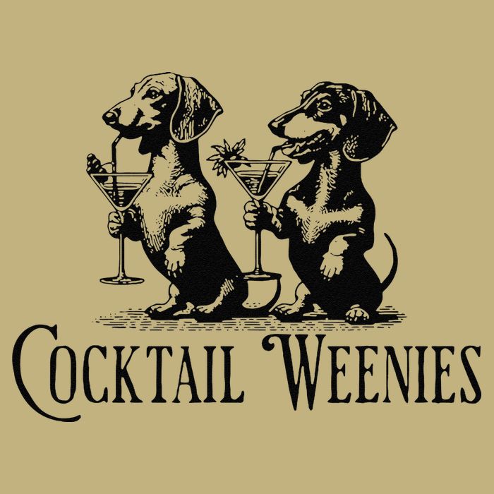 Martini Cocktail Lover Dachshund Cocktail Weenies Dachshund Gift Button