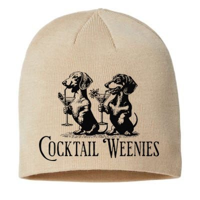 Martini Cocktail Lover Dachshund Cocktail Weenies Dachshund Gift Sustainable Beanie