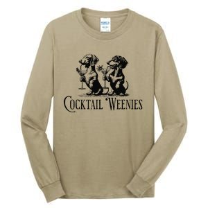 Martini Cocktail Lover Dachshund Cocktail Weenies Dachshund Gift Tall Long Sleeve T-Shirt