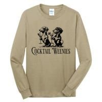 Martini Cocktail Lover Dachshund Cocktail Weenies Dachshund Gift Tall Long Sleeve T-Shirt