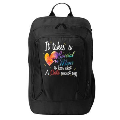 Mom Child Love Puzzle Inspirational Autism Awareness Gift City Backpack