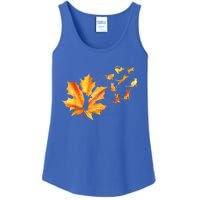 Maple Cat Leaf Fall Hello Autumn Funny Cat Kitten Lover Gift Ladies Essential Tank