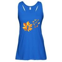 Maple Cat Leaf Fall Hello Autumn Funny Cat Kitten Lover Gift Ladies Essential Flowy Tank