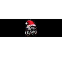 Merry Christmas Lights Red Santa Hat Xmas Family Bumper Sticker