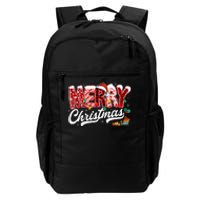 Merry Christmas Lights Red Santa Hat Xmas Family Daily Commute Backpack