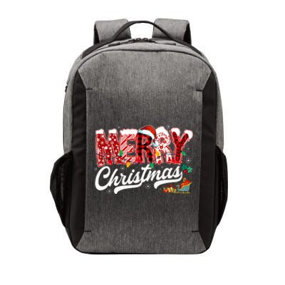 Merry Christmas Lights Red Santa Hat Xmas Family Vector Backpack