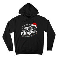 Merry Christmas Lights Red Santa Hat Xmas Family Women Tall Hoodie