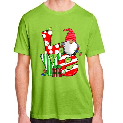 Merry Christmas Love Gnome Christmas Lights Xmas Funny Gift Adult ChromaSoft Performance T-Shirt