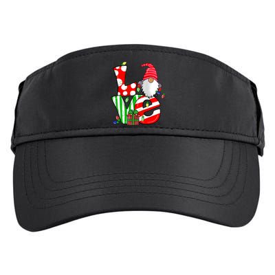 Merry Christmas Love Gnome Christmas Lights Xmas Funny Gift Adult Drive Performance Visor