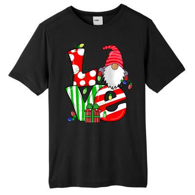 Merry Christmas Love Gnome Christmas Lights Xmas Funny Gift Tall Fusion ChromaSoft Performance T-Shirt