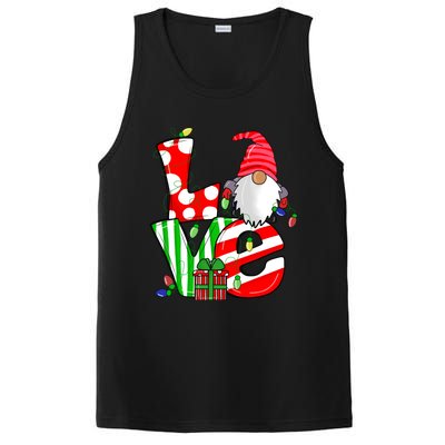 Merry Christmas Love Gnome Christmas Lights Xmas Funny Gift PosiCharge Competitor Tank