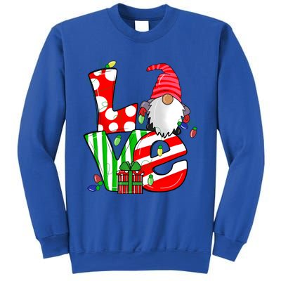 Merry Christmas Love Gnome Christmas Lights Xmas Funny Gift Sweatshirt