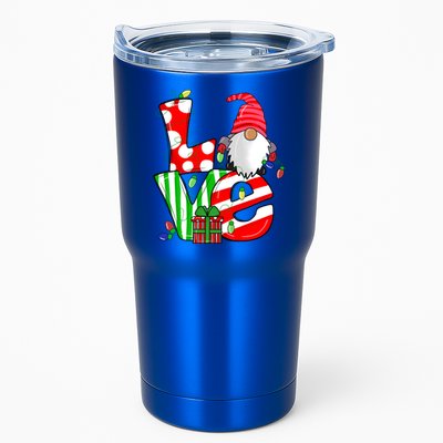 Merry Christmas Love Gnome Christmas Lights Xmas Funny Gift Tumbler
