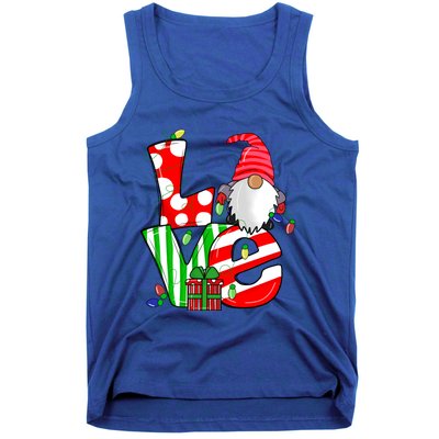 Merry Christmas Love Gnome Christmas Lights Xmas Funny Gift Tank Top