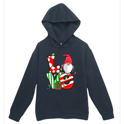 Merry Christmas Love Gnome Christmas Lights Xmas Funny Gift Urban Pullover Hoodie