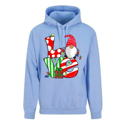 Merry Christmas Love Gnome Christmas Lights Xmas Funny Gift Unisex Surf Hoodie