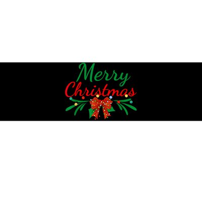 Merry Christmas Lights Red Santa Hat Xmas Family Women Bumper Sticker