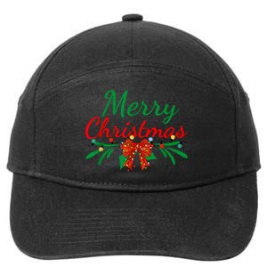 Merry Christmas Lights Red Santa Hat Xmas Family Women 7-Panel Snapback Hat