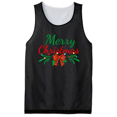 Merry Christmas Lights Red Santa Hat Xmas Family Women Mesh Reversible Basketball Jersey Tank