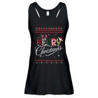 Merry Christmas Leopard Buffalo Red Plaid For Women Ladies Essential Flowy Tank